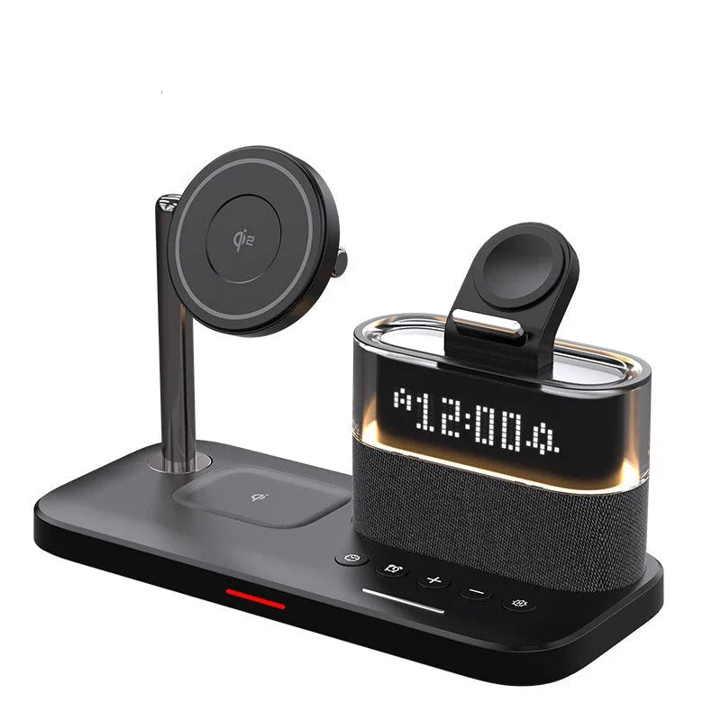 3-in-1 Wireless Charging Station with Alarm Clock